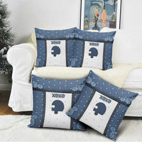 XOXO Valentine's Day Pillow Cover Remaining Piece Old Denim Fabric Effect