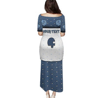 Personalized XOXO Valentine's Day Puletasi Remaining Piece Old Denim Fabric Effect