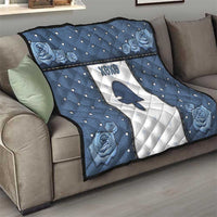 XOXO Valentine's Day Quilt Remaining Piece Old Denim Fabric Effect