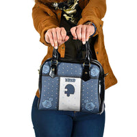XOXO Valentine's Day Shoulder Handbag Remaining Piece Old Denim Fabric Effect