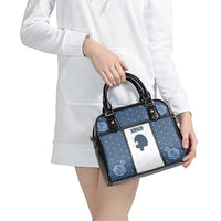 XOXO Valentine's Day Shoulder Handbag Remaining Piece Old Denim Fabric Effect