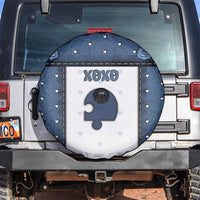 XOXO Valentine's Day Spare Tire Cover Remaining Piece Old Denim Fabric Effect