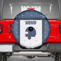 XOXO Valentine's Day Spare Tire Cover Remaining Piece Old Denim Fabric Effect