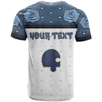 Personalized XOXO Valentine's Day T Shirt Remaining Piece Old Denim Fabric Effect