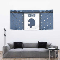 XOXO Valentine's Day Tapestry Remaining Piece Old Denim Fabric Effect