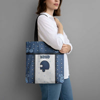XOXO Valentine's Day Tote Bag Remaining Piece Old Denim Fabric Effect