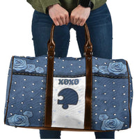 XOXO Valentine's Day Travel Bag Remaining Piece Old Denim Fabric Effect