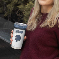 Personalized XOXO Valentine's Day Tumbler Cup Remaining Piece Old Denim Fabric Effect