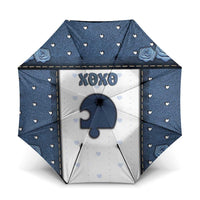 XOXO Valentine's Day Umbrella Remaining Piece Old Denim Fabric Effect