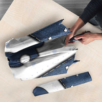 XOXO Valentine's Day Umbrella Remaining Piece Old Denim Fabric Effect