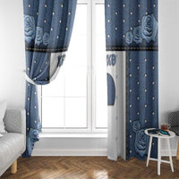 XOXO Valentine's Day Window Curtain Remaining Piece Old Denim Fabric Effect