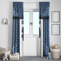 XOXO Valentine's Day Window Curtain Remaining Piece Old Denim Fabric Effect