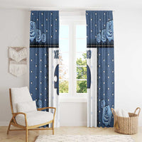 XOXO Valentine's Day Window Curtain Remaining Piece Old Denim Fabric Effect