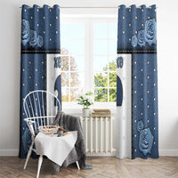XOXO Valentine's Day Window Curtain Remaining Piece Old Denim Fabric Effect