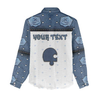 Personalized XOXO Valentine's Day Women Casual Shirt Remaining Piece Old Denim Fabric Effect