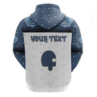 Personalized XOXO Valentine's Day Zip Hoodie Remaining Piece Old Denim Fabric Effect