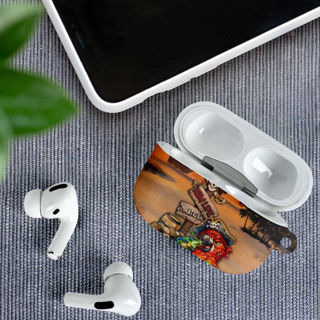Drunken Pirate Parrot AirPods Case Tropical Vibe