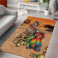 Drunken Pirate Parrot Area Rug Tropical Vibe