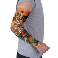 Personalized Drunken Pirate Parrot Arm Sleeves Tropical Vibe