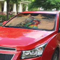 Drunken Pirate Parrot Auto Sun Shade Tropical Vibe