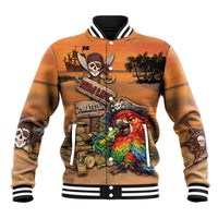 Personalized Drunken Pirate Parrot Baseball Jacket Tropical Vibe