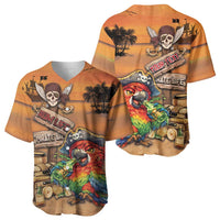 Personalized Drunken Pirate Parrot Baseball Jersey Tropical Vibe