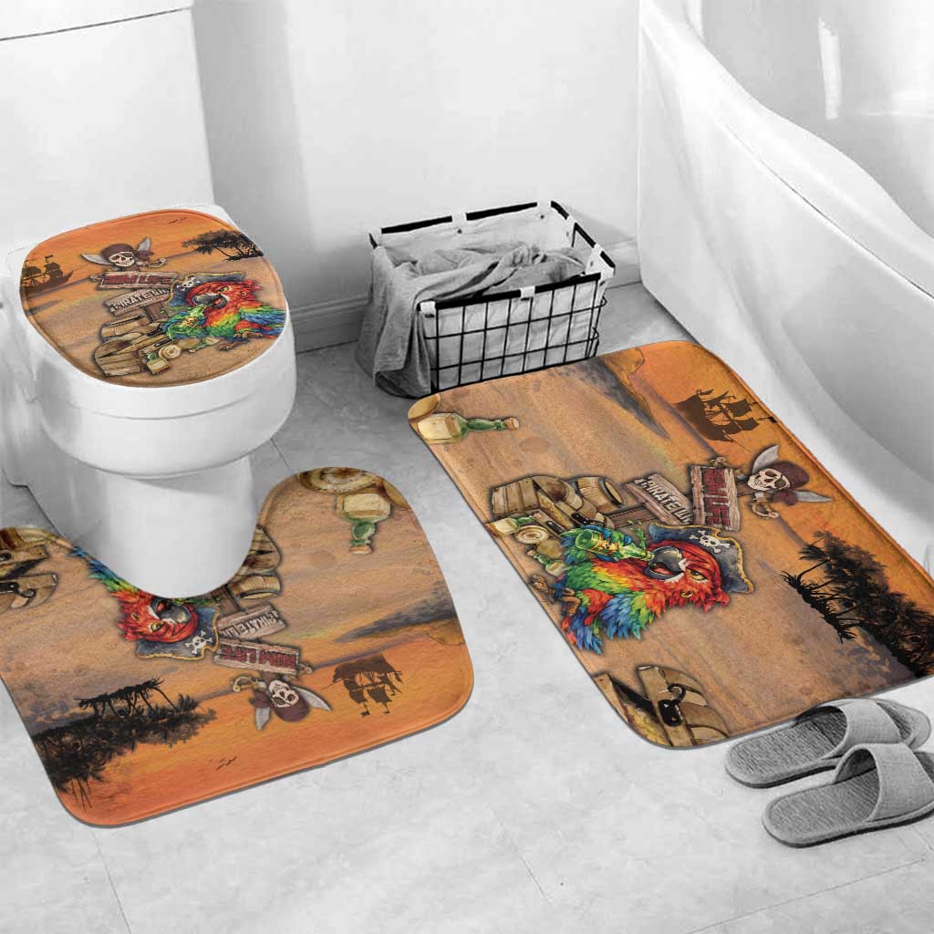 Drunken Pirate Parrot Bathroom Set Tropical Vibe