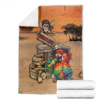 Drunken Pirate Parrot Blanket Tropical Vibe
