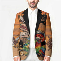 Personalized Drunken Pirate Parrot Blazer Tropical Vibe
