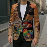 Personalized Drunken Pirate Parrot Blazer Tropical Vibe