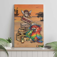 Drunken Pirate Parrot Canvas Wall Art Tropical Vibe