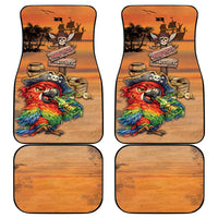 Personalized Drunken Pirate Parrot Car Mats Tropical Vibe