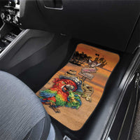Personalized Drunken Pirate Parrot Car Mats Tropical Vibe