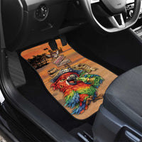 Personalized Drunken Pirate Parrot Car Mats Tropical Vibe