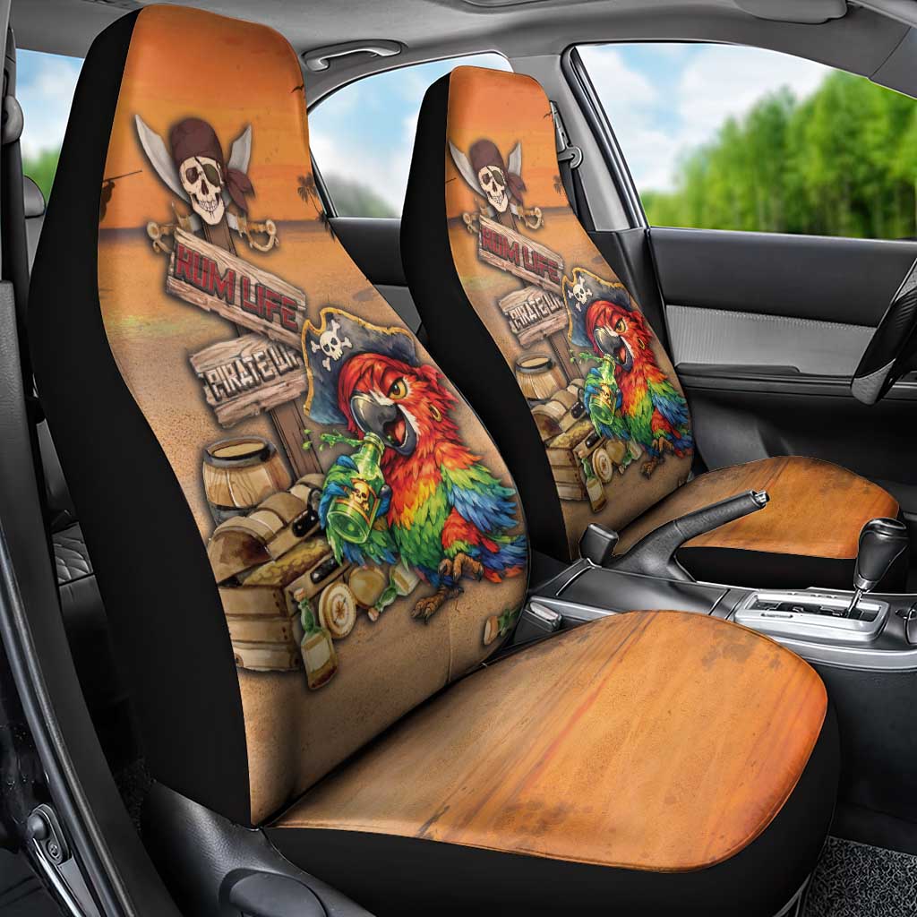 Drunken Pirate Parrot Car Seat Cover Tropical Vibe
