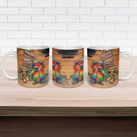 Personalized Drunken Pirate Parrot Ceramic Mug Tropical Vibe
