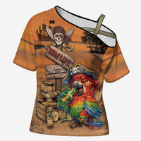 Personalized Drunken Pirate Parrot Cross Shoulder Shirt Tropical Vibe