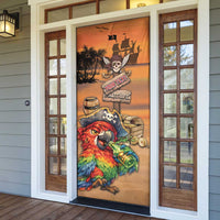 Personalized Drunken Pirate Parrot Door Cover Tropical Vibe