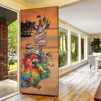 Personalized Drunken Pirate Parrot Door Cover Tropical Vibe
