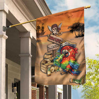 Drunken Pirate Parrot Garden Flag Tropical Vibe
