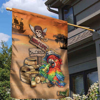 Drunken Pirate Parrot Garden Flag Tropical Vibe