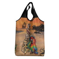 Drunken Pirate Parrot Grocery Bag Tropical Vibe