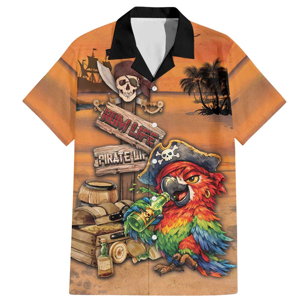 Personalized Drunken Pirate Parrot Hawaiian Shirt Tropical Vibe