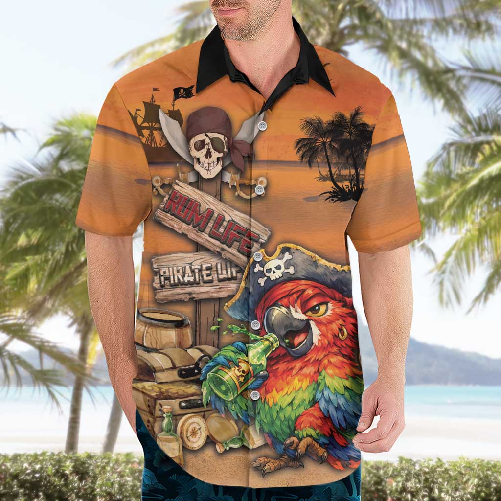 Personalized Drunken Pirate Parrot Hawaiian Shirt Tropical Vibe