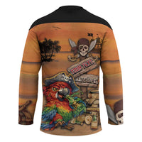 Personalized Drunken Pirate Parrot Hockey Jersey Tropical Vibe