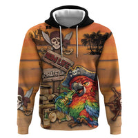 Personalized Drunken Pirate Parrot Hoodie Tropical Vibe