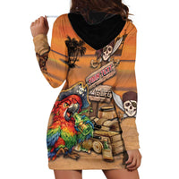 Personalized Drunken Pirate Parrot Hoodie Dress Tropical Vibe