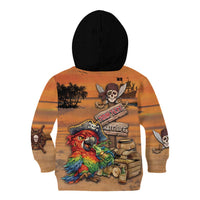 Personalized Drunken Pirate Parrot Kid Hoodie Tropical Vibe