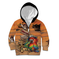 Personalized Drunken Pirate Parrot Kid Hoodie Tropical Vibe