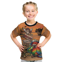 Personalized Drunken Pirate Parrot Kid T Shirt Tropical Vibe